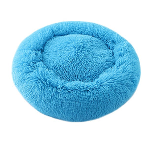 Soft Long Plush Round Pet Dog Bed for Small Medium Dogs Winter Warm Cat Bed Sleeping Lounger House Kitten Puppy Dog Bed Mat