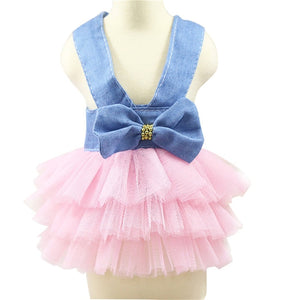 Summer Dress for Dog Pet Dog Clothes Wedding Dress Skirt Puppy Clothing Spring Fashion Jean Pet Clothes XS-L