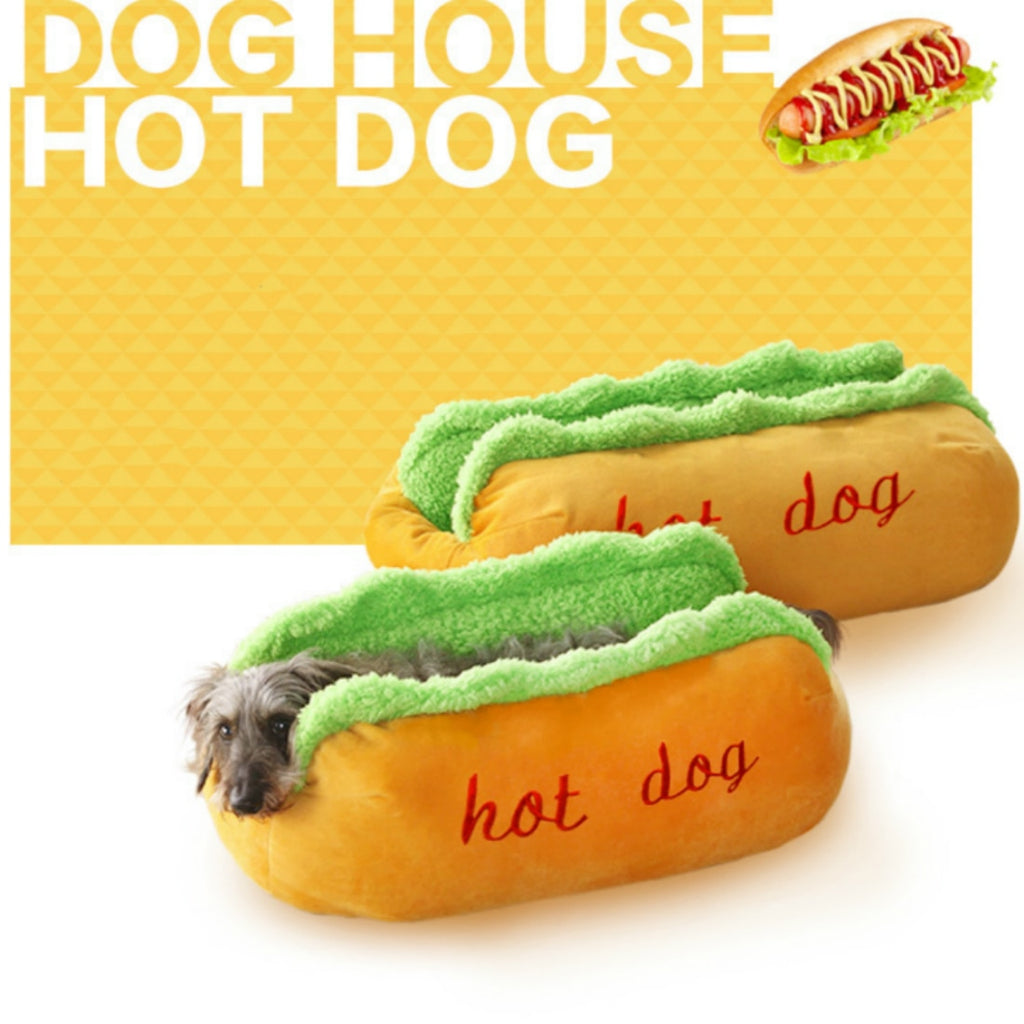 Hot Dog Dog Beds Removable Soft Mat Pet Sofa Cute Beds for  Cozy Puppy Litter Cat Sleeping Cushion Chihuahua Teddy Nest Kennel