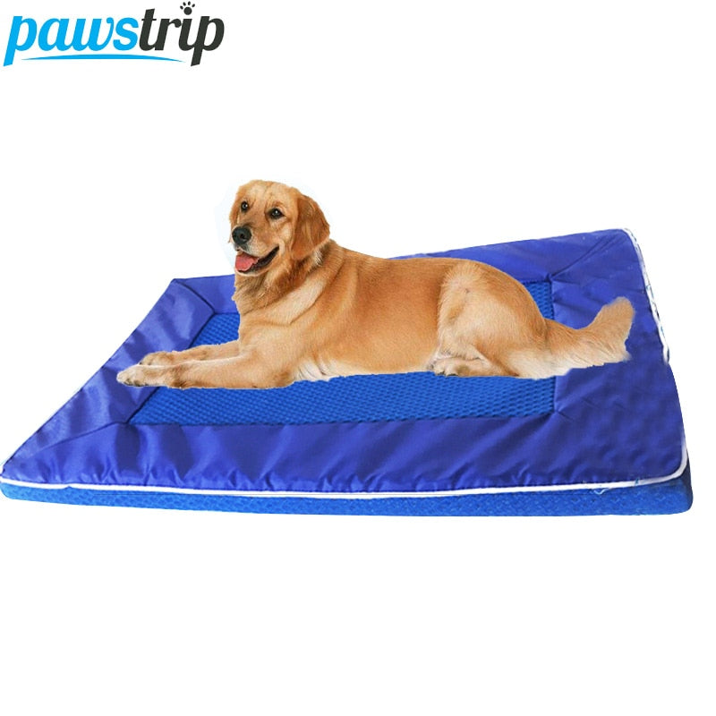 pawstrip 3 Size Summer Dog Bed Oxford Nylon Cooling Cat Beds Breathable Detachable Wash Large Dog Cushion Mat