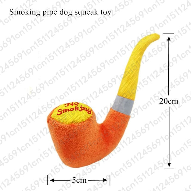 1pc Fruit Vegetable Chicken Drum Bone Squeak Toy For Dog Puppy Plush Red Pepper Eggplant Radish Duck Sounding Pet Toys