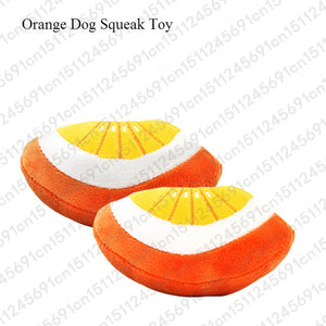 1pc Fruit Vegetable Chicken Drum Bone Squeak Toy For Dog Puppy Plush Red Pepper Eggplant Radish Duck Sounding Pet Toys