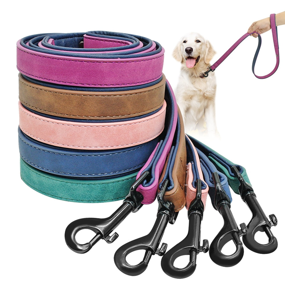 Dog Leash Harness Leather Lead Pet Dog Puppy Walking Running Leashes Training Rope Belt For Small Medium Large Dogs Pet Supplies