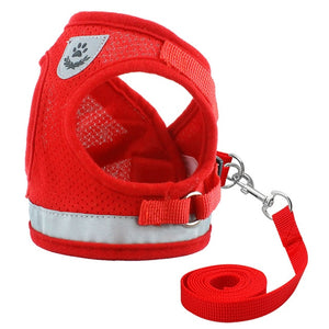 Nylon Cat Harness And Leash Set Reflective Kitten Puppy Dogs Jacket Mesh Pet Clothes For Small Dogs Chihuahua Yorkies Pug