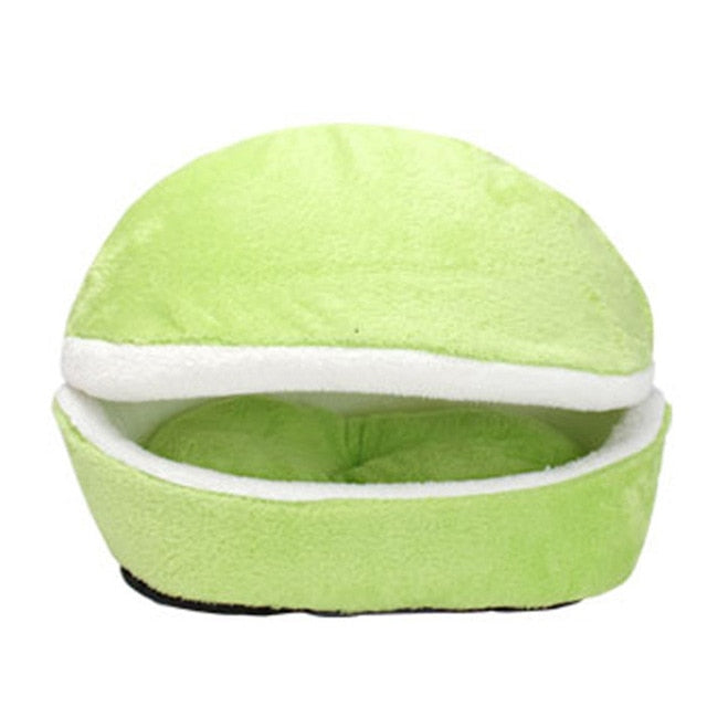 Soft Cat Bed Dog House Hamburger Bed Sleeping Bag Disassemblability Windproof Pet Puppy Nest Multipurpose Hiding Cushion PD0053