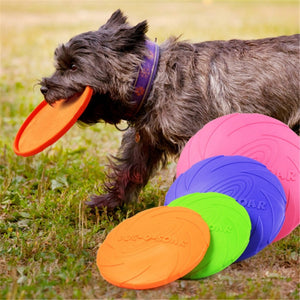 2018 Best selling Pet toys New Large Dog Flying Discs Trainning Puppy Toy Rubber Fetch Flying Disc Frisby 15cm 18cm 22cm