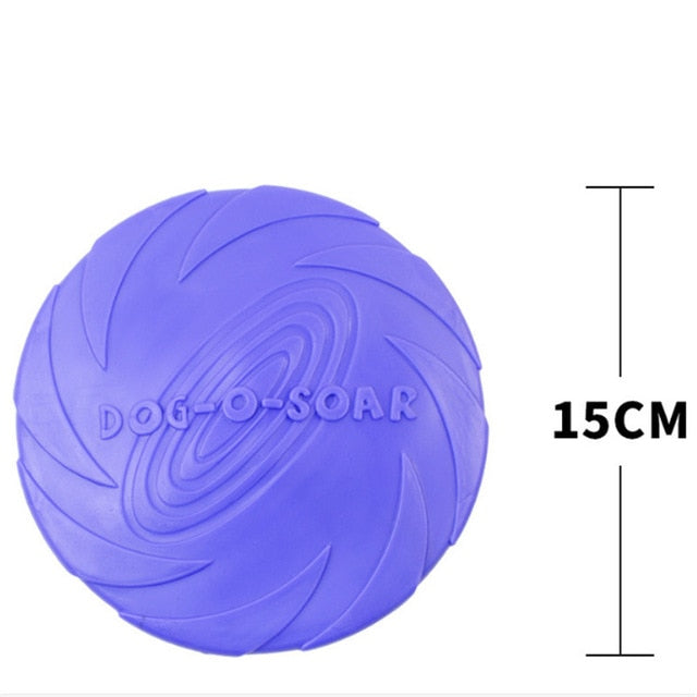 2018 Best selling Pet toys New Large Dog Flying Discs Trainning Puppy Toy Rubber Fetch Flying Disc Frisby 15cm 18cm 22cm