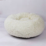 GLORIOUS KEK Luxury Dog Bed Warm Deep Sleep Thick Donut Pet Beds for Cat Small/Medium Dogs Long-Pile Plush Soft Round Dog House