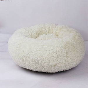 GLORIOUS KEK Luxury Dog Bed Warm Deep Sleep Thick Donut Pet Beds for Cat Small/Medium Dogs Long-Pile Plush Soft Round Dog House