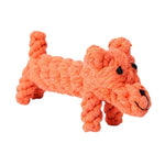 Pet Soft Dog Toys  Animal Design Cotton Dog Rope Toys Durable Cotton Chew Toys Training Teething Toys for Small to Medium Puppy