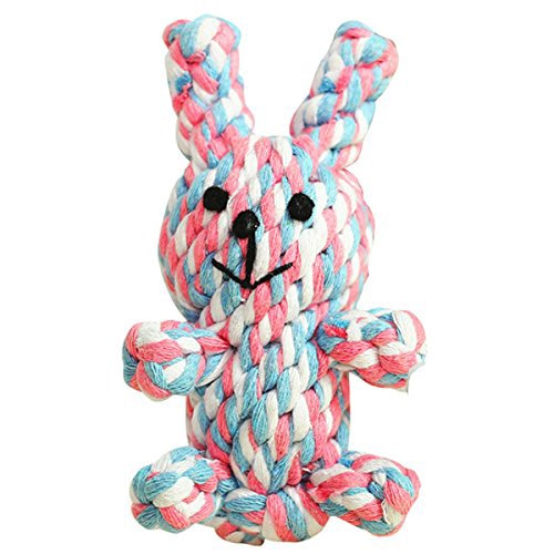 Pet Soft Dog Toys  Animal Design Cotton Dog Rope Toys Durable Cotton Chew Toys Training Teething Toys for Small to Medium Puppy