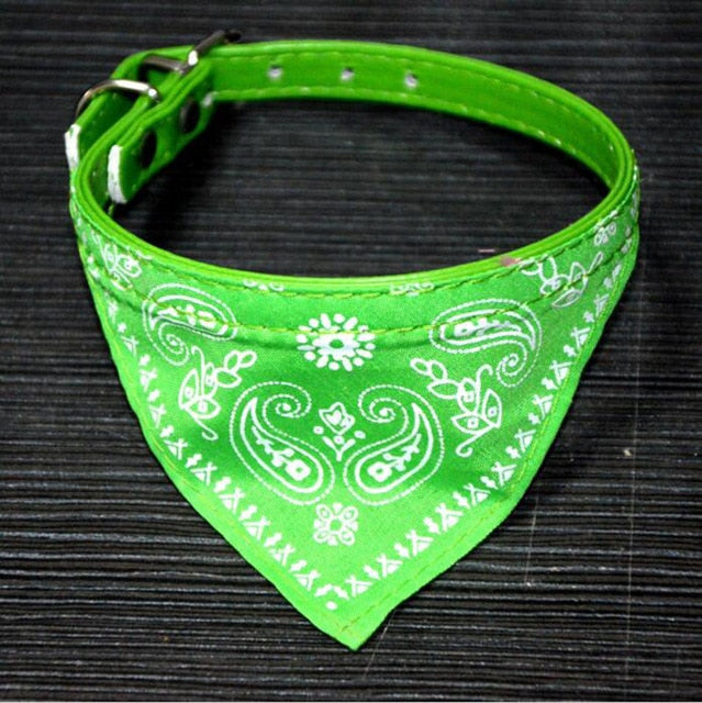 Adjustable Pet Dog Puppy Cat New Fashion Charming Chic Neck Scarf Bandana Leather Collar Neckerchief