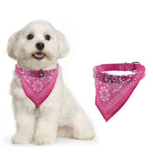 Adjustable Pet Dog Puppy Cat New Fashion Charming Chic Neck Scarf Bandana Leather Collar Neckerchief