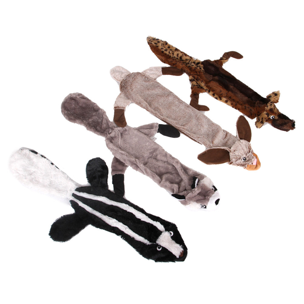 Squeaky Fun Dogs Animal Shape Toys Gift Set Large Non Stuffed Rabbit Honking Squirrel for Dogs Chew Squeaker Dog Wolf Toys