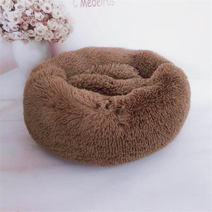 GLORIOUS KEK Luxury Dog Bed Warm Deep Sleep Thick Donut Pet Beds for Cat Small/Medium Dogs Long-Pile Plush Soft Round Dog House